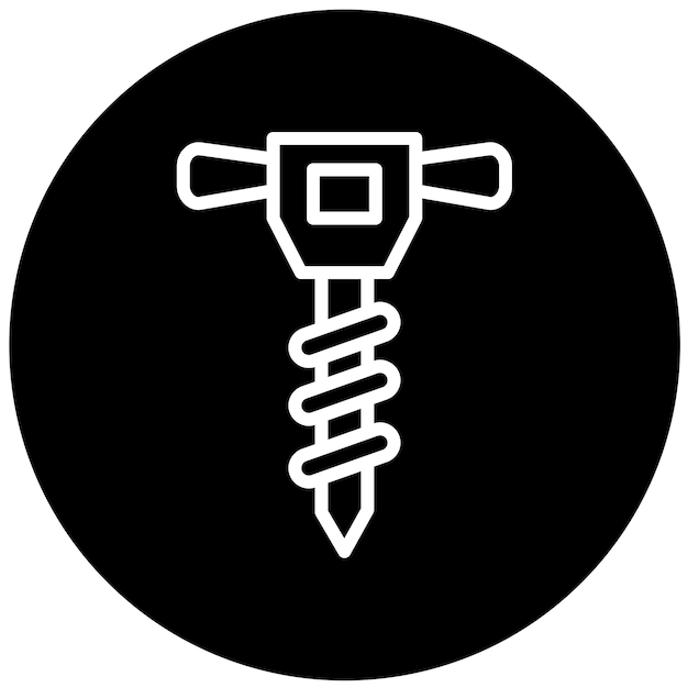 Estilo del icono del diseño vectorial de Auger