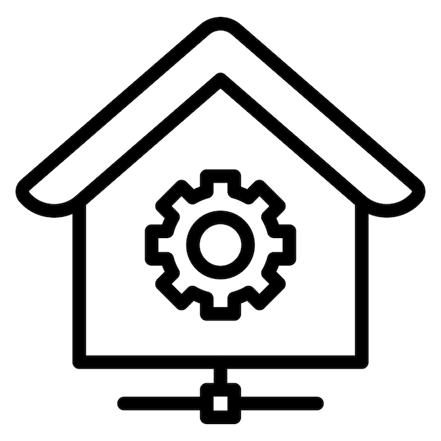 Estilo de icono de diseño vectorial de automatización del hogar