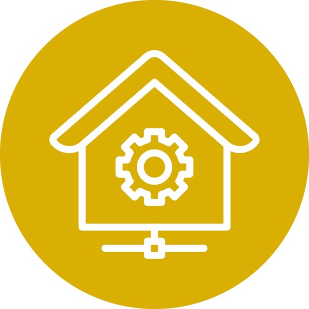 Estilo de icono de diseño vectorial de automatización del hogar