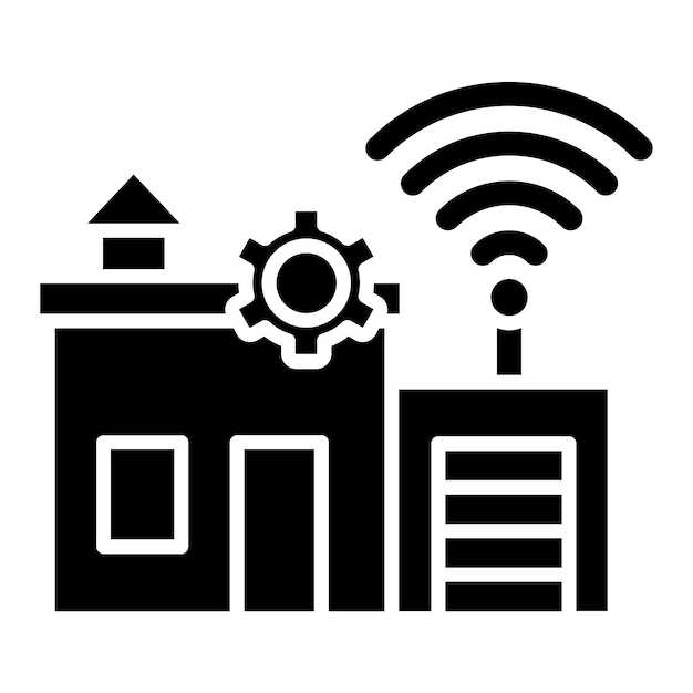 Estilo de icono de diseño vectorial de automatización del hogar