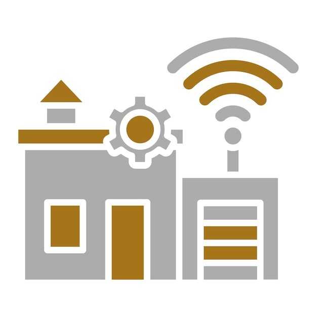 Estilo de icono de diseño vectorial de automatización del hogar