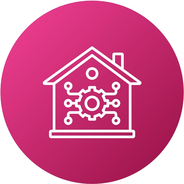Estilo de icono de diseño vectorial de automatización del hogar