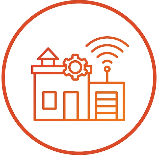 Estilo de icono de diseño vectorial de automatización del hogar