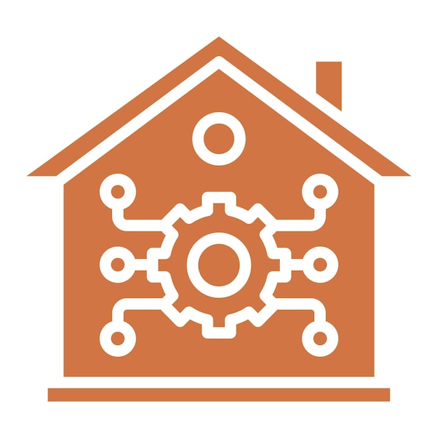 Estilo de icono de diseño vectorial de automatización del hogar
