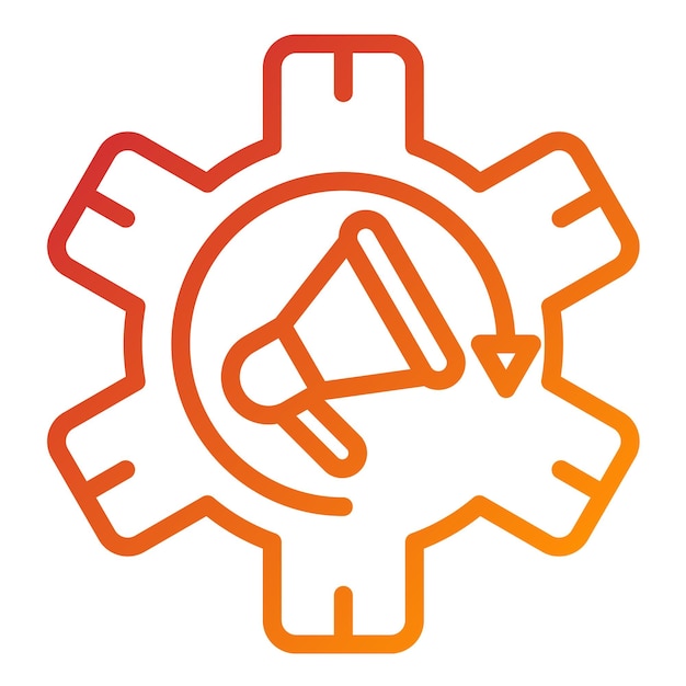 Estilo de icono de diseño vectorial de automatización de marketing