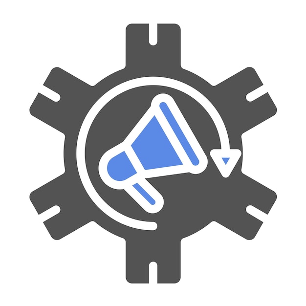 Estilo de icono de diseño vectorial de automatización de marketing