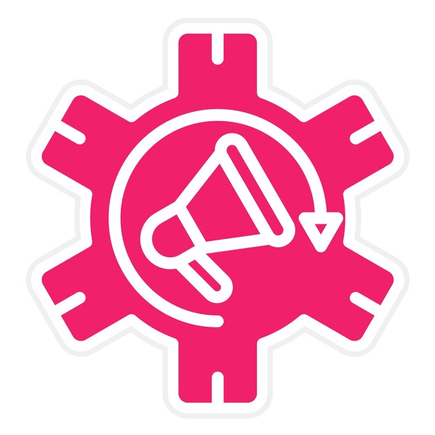 Estilo de icono de diseño vectorial de automatización de marketing