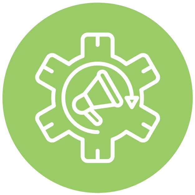 Estilo de icono de diseño vectorial de automatización de marketing