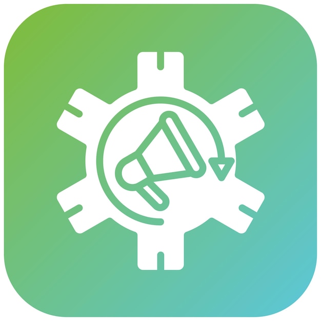 Estilo de icono de diseño vectorial de automatización de marketing