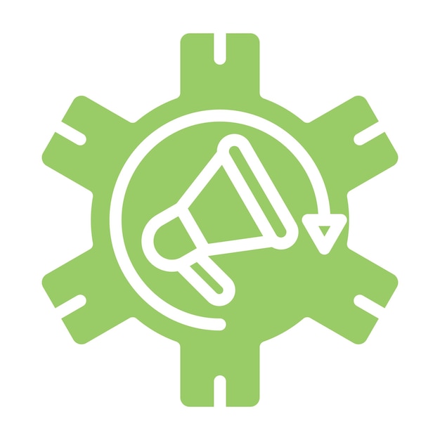 Estilo de icono de diseño vectorial de automatización de marketing