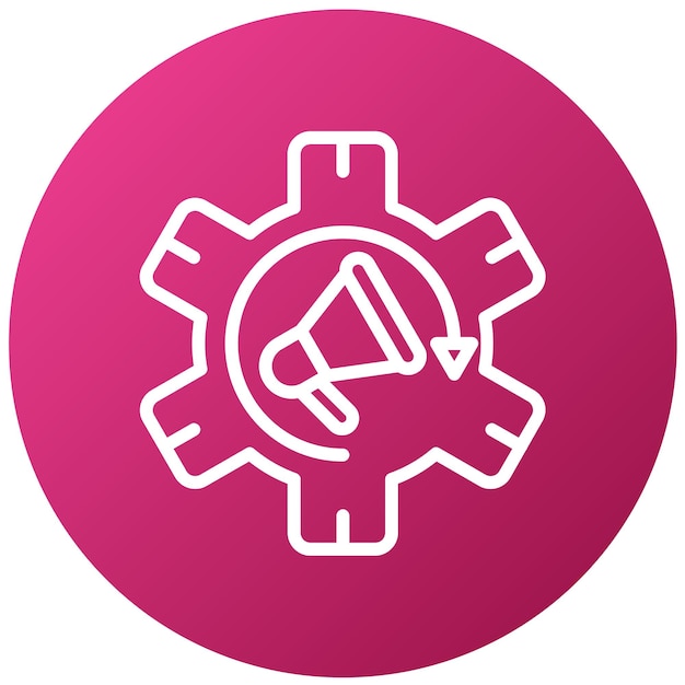 Estilo de icono de diseño vectorial de automatización de marketing