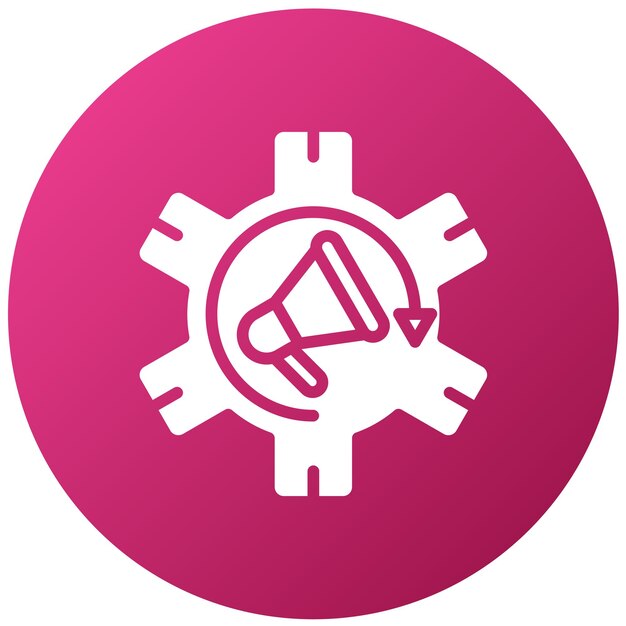 Estilo de icono de diseño vectorial de automatización de marketing