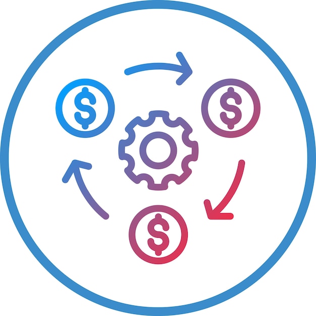 Estilo de icono de diseño vectorial de automatización de negocios