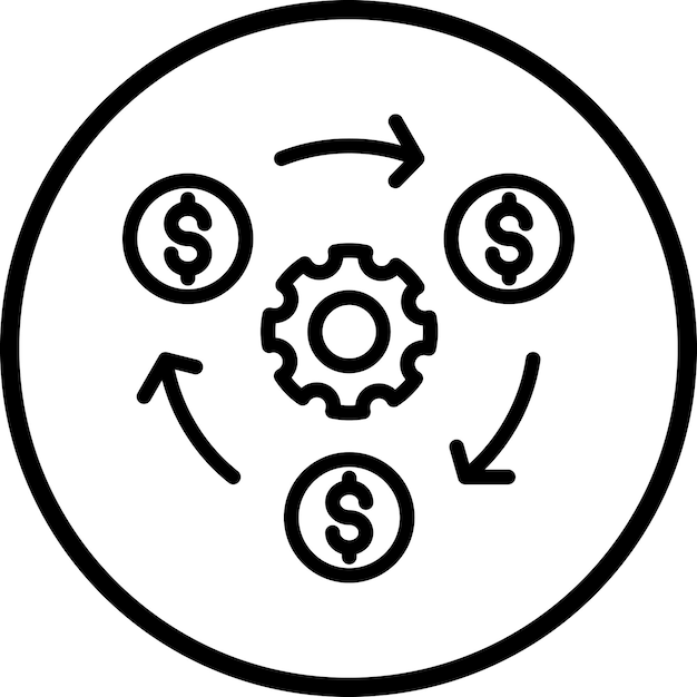 Estilo de icono de diseño vectorial de automatización de negocios