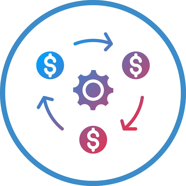 Estilo de icono de diseño vectorial de automatización de negocios
