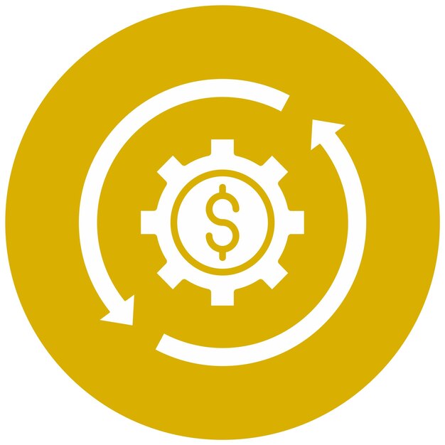Estilo de icono de diseño vectorial de automatización de negocios