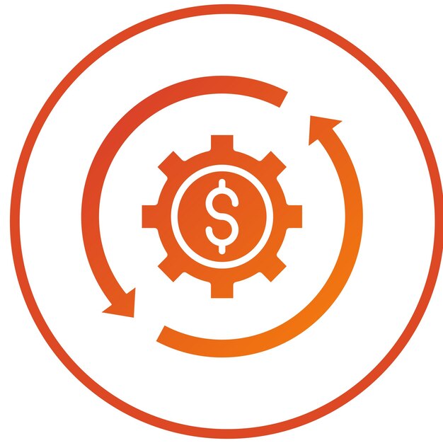 Estilo de icono de diseño vectorial de automatización de negocios