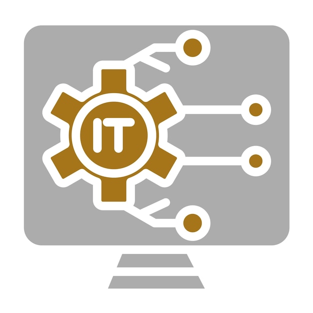 Estilo de icono de diseño vectorial de automatización de TI