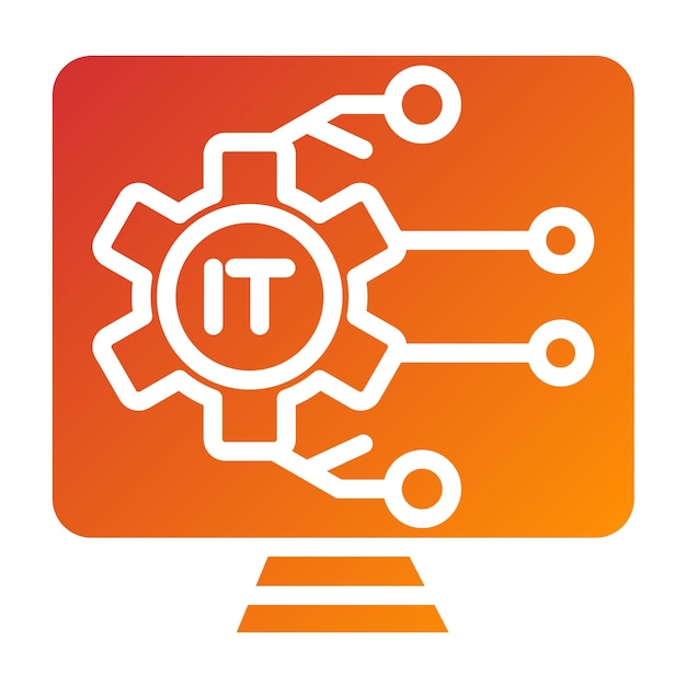 Estilo de icono de diseño vectorial de automatización de TI