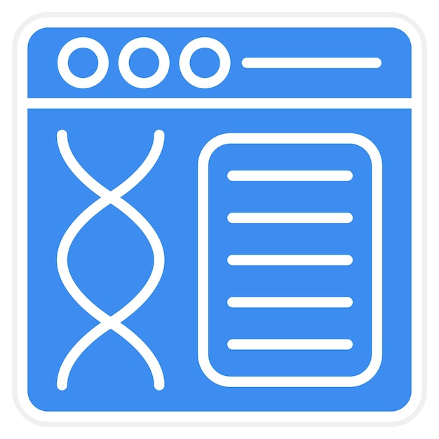 Estilo de icono de diseño vectorial de bioinformática