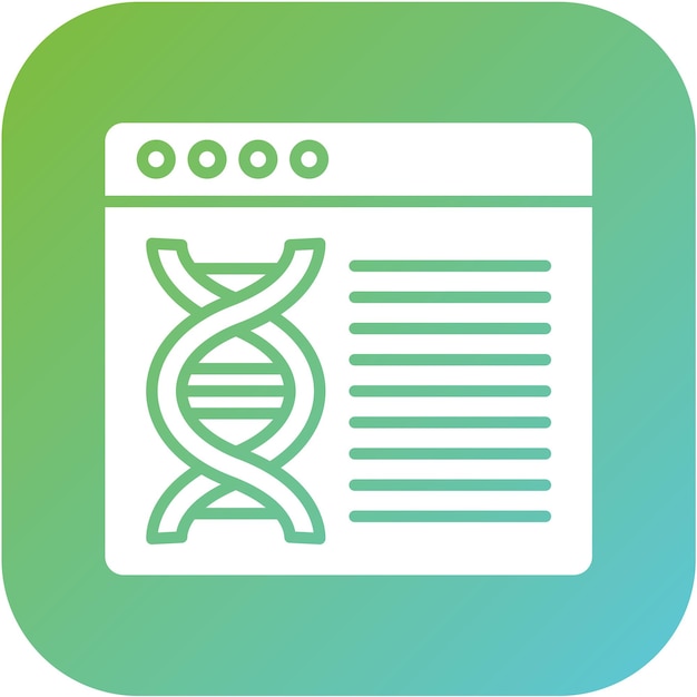 Estilo de icono de diseño vectorial de bioinformática