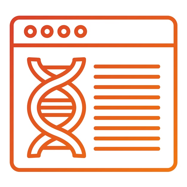 Estilo de icono de diseño vectorial de bioinformática