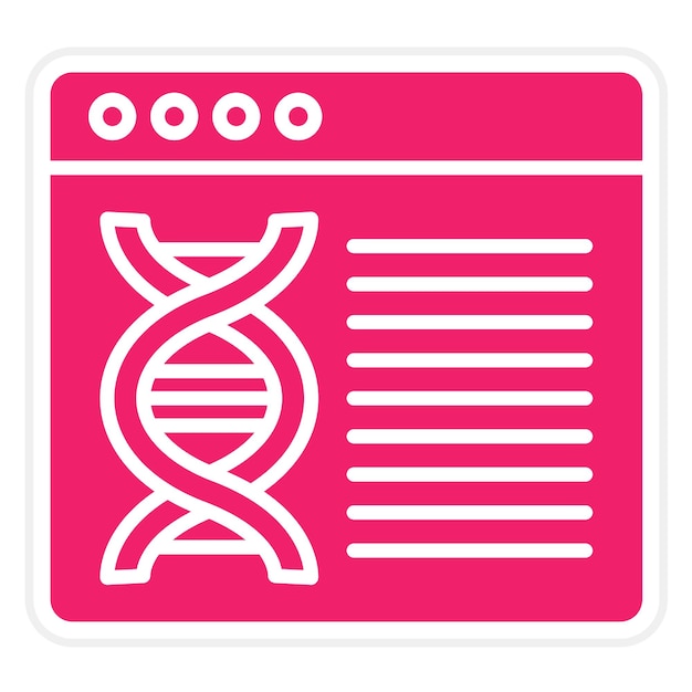 Estilo de icono de diseño vectorial de bioinformática