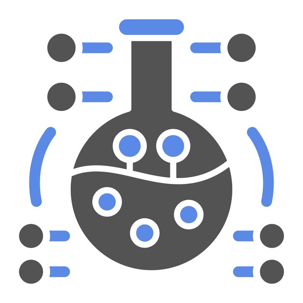 Estilo del icono de diseño vectorial de biotecnología