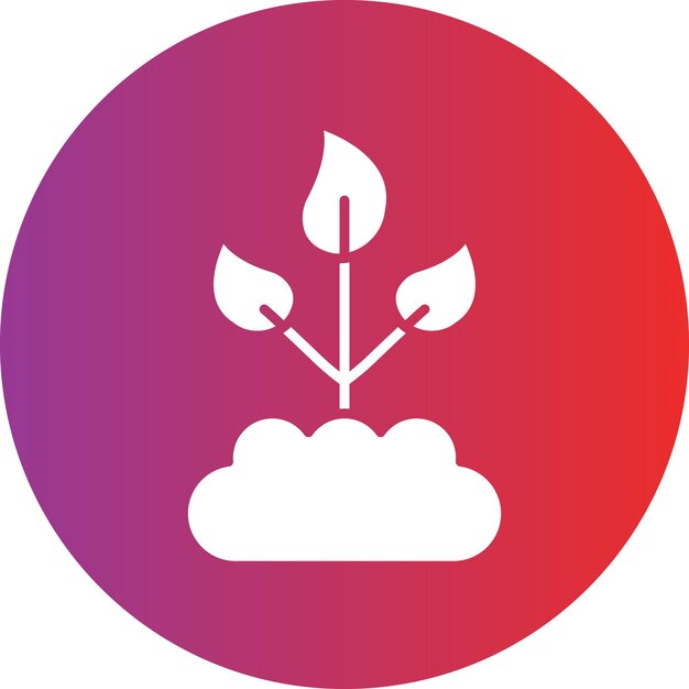 Estilo del icono de diseño vectorial de brotes