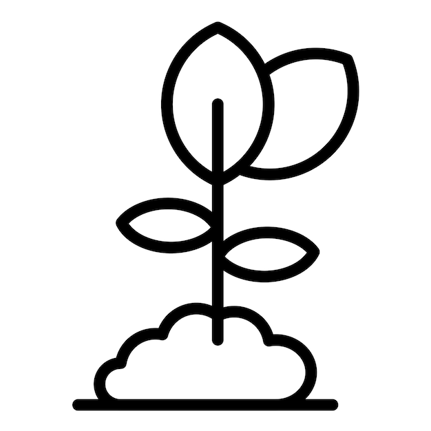Estilo del icono de diseño vectorial de brotes