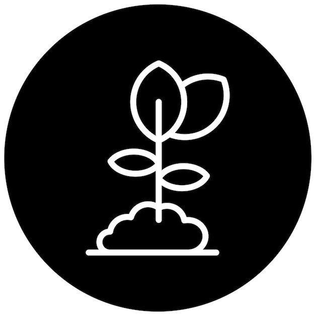 Estilo del icono de diseño vectorial de brotes