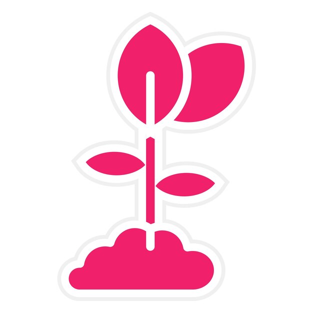 Estilo del icono de diseño vectorial de brotes