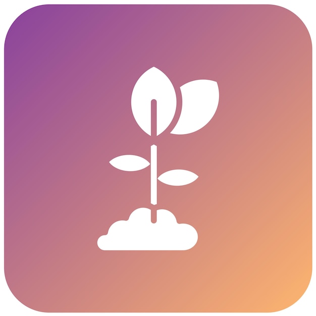 Estilo del icono de diseño vectorial de brotes