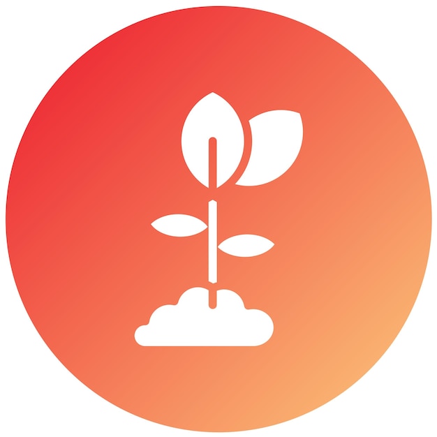 Estilo del icono de diseño vectorial de brotes