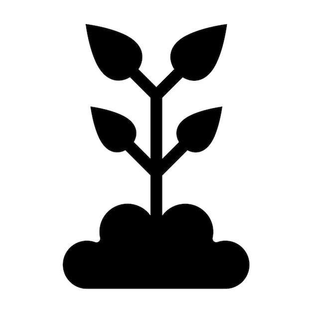 Estilo del icono de diseño vectorial de brotes