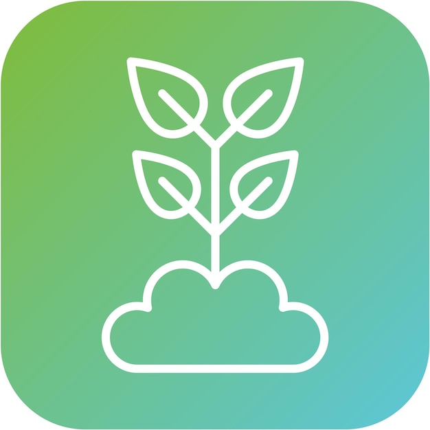 Estilo del icono de diseño vectorial de brotes