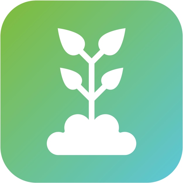 Estilo del icono de diseño vectorial de brotes