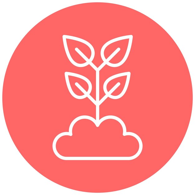 Estilo del icono de diseño vectorial de brotes