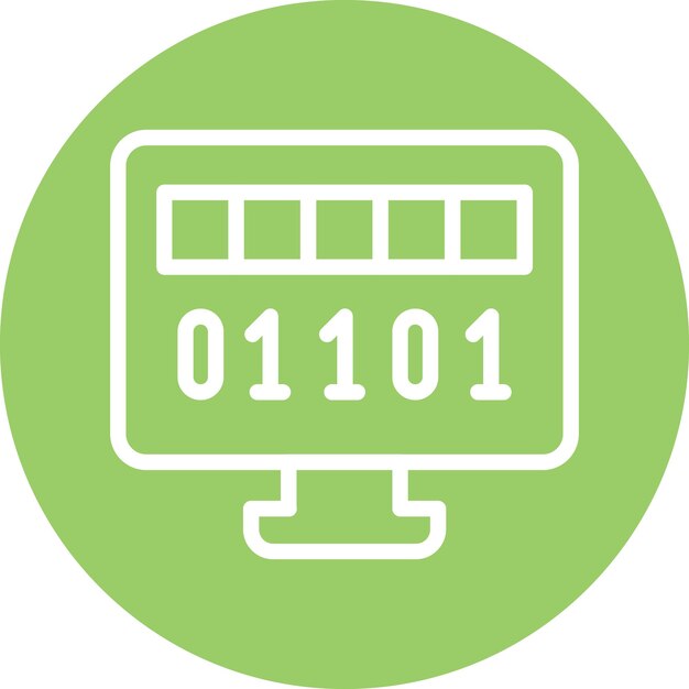 Estilo del icono de diseño vectorial en bytes