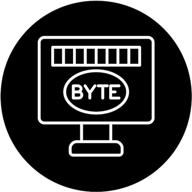 Estilo del icono de diseño vectorial en bytes