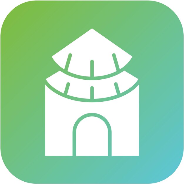 Estilo de icono de diseño vectorial de la cabaña