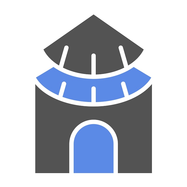 Estilo de icono de diseño vectorial de la cabaña