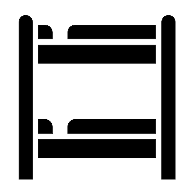Estilo de icono de diseño vectorial de camas de cama