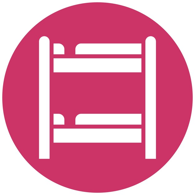 Estilo de icono de diseño vectorial de camas de cama