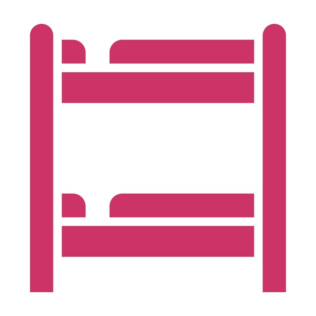 Estilo de icono de diseño vectorial de camas de cama