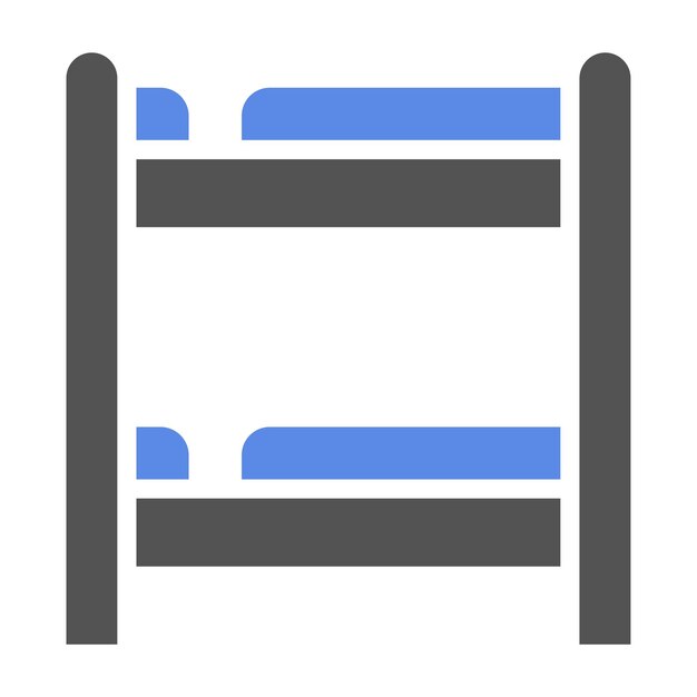 Estilo de icono de diseño vectorial de camas de cama