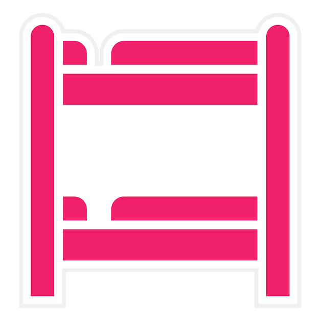 Estilo de icono de diseño vectorial de camas de cama