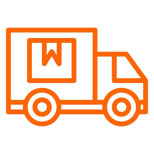 Estilo de icono de diseño vectorial de camiones de carga