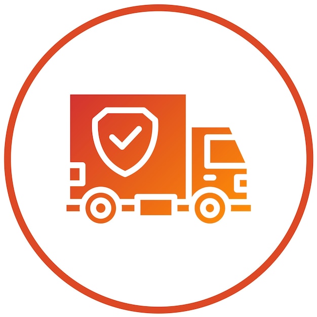 Estilo de icono de diseño vectorial de camiones de carga