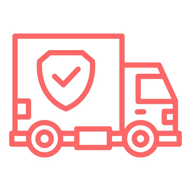 Estilo de icono de diseño vectorial de camiones de carga